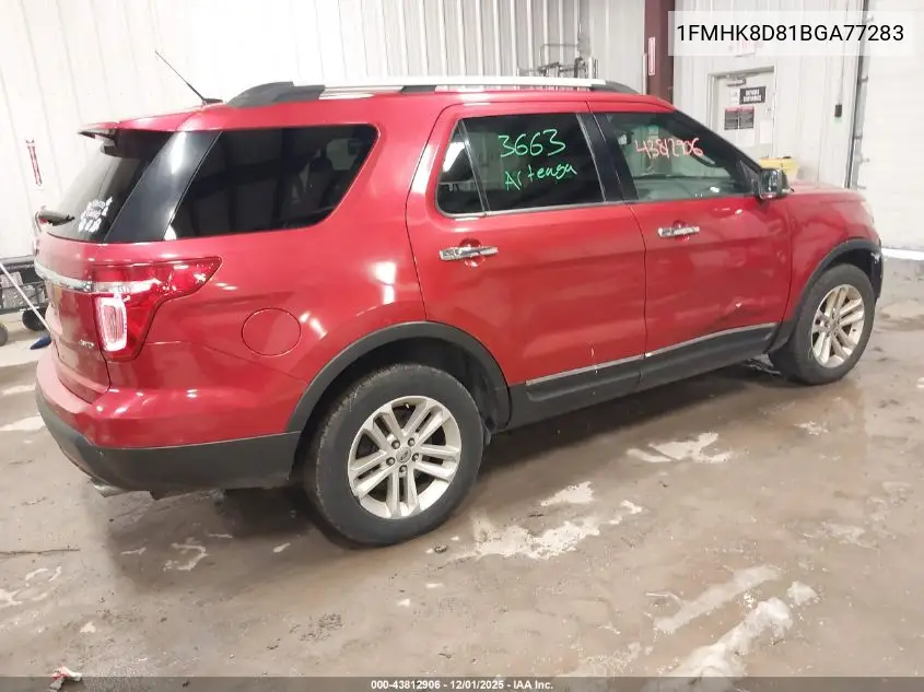 1FMHK8D81BGA77283 2011 Ford Explorer Xlt