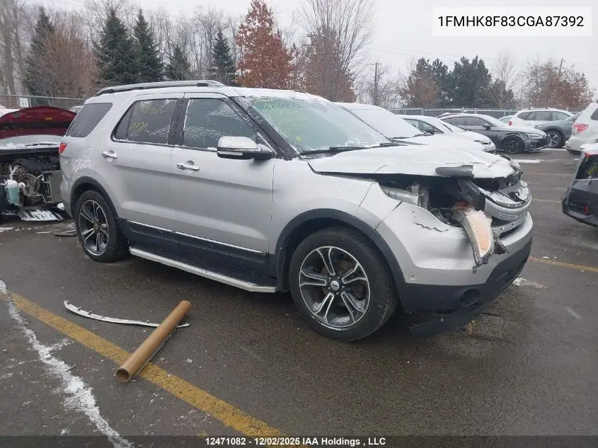 1FMHK8F83CGA87392 2012 Ford Explorer Limited