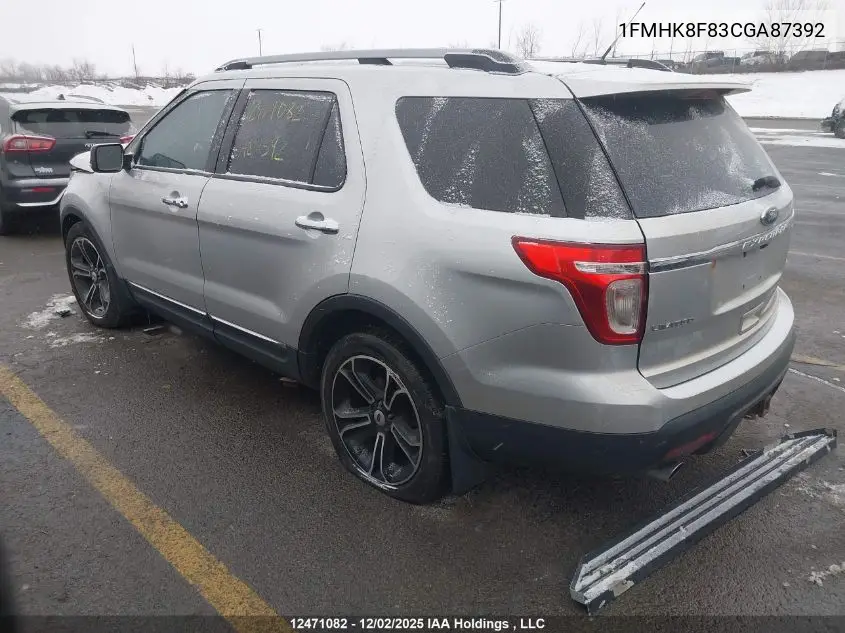 1FMHK8F83CGA87392 2012 Ford Explorer Limited