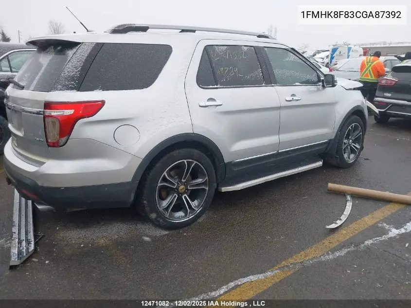 1FMHK8F83CGA87392 2012 Ford Explorer Limited