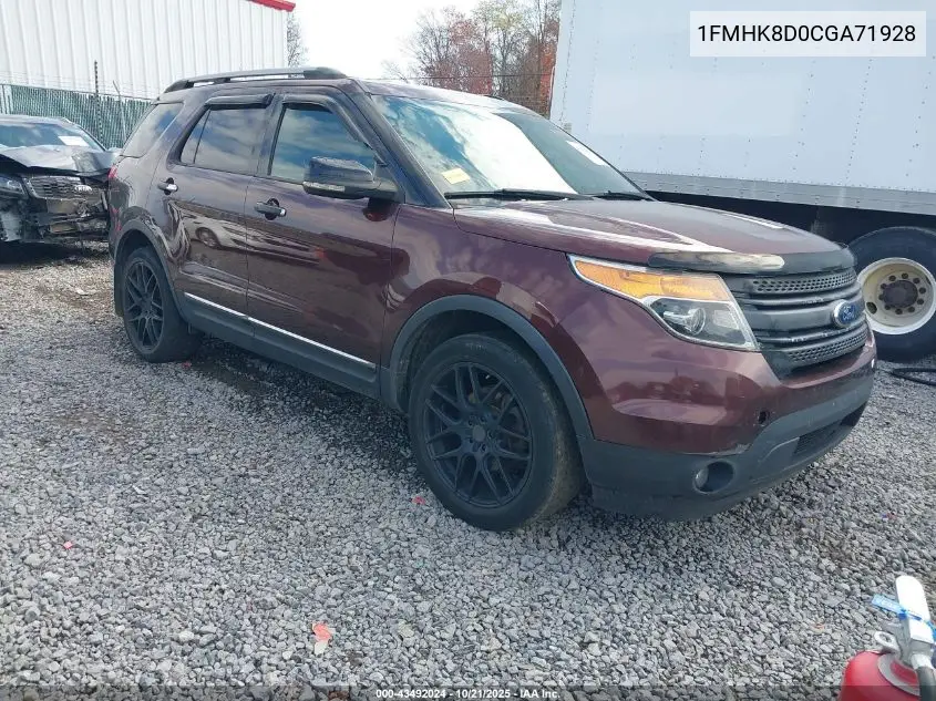 1FMHK8D80CGA71928 2012 Ford Explorer Xlt