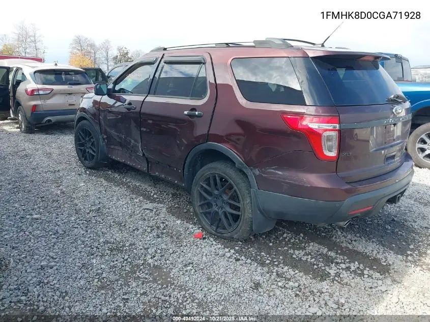 1FMHK8D80CGA71928 2012 Ford Explorer Xlt