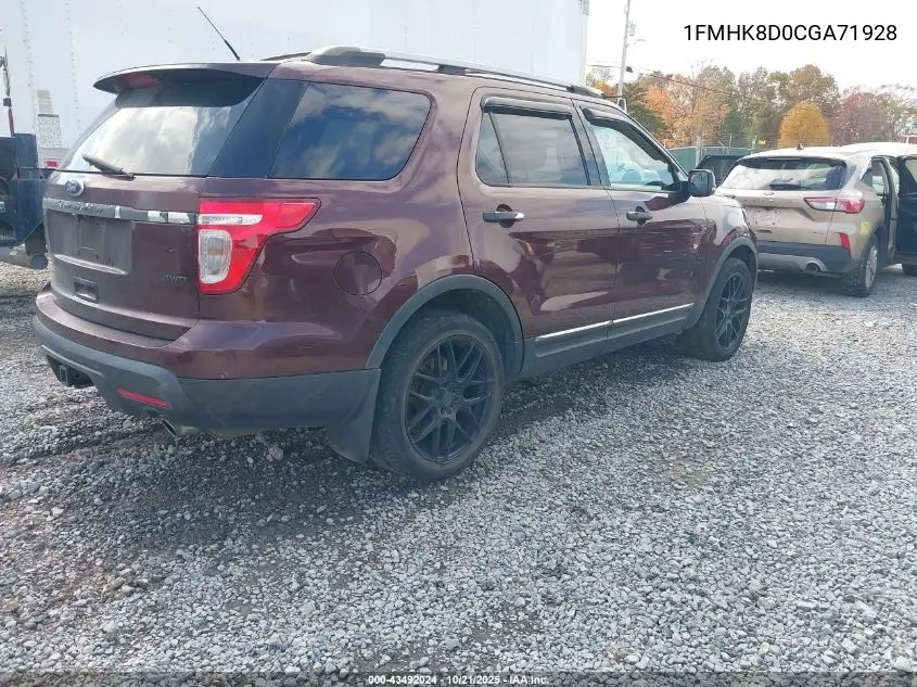 1FMHK8D80CGA71928 2012 Ford Explorer Xlt