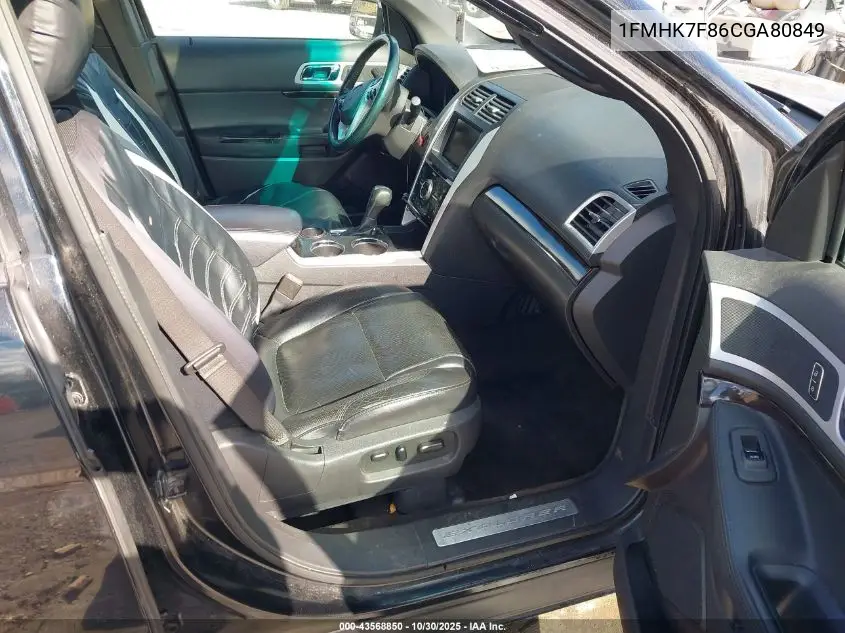 1FMHK7F86CGA80849 2012 Ford Explorer Limited