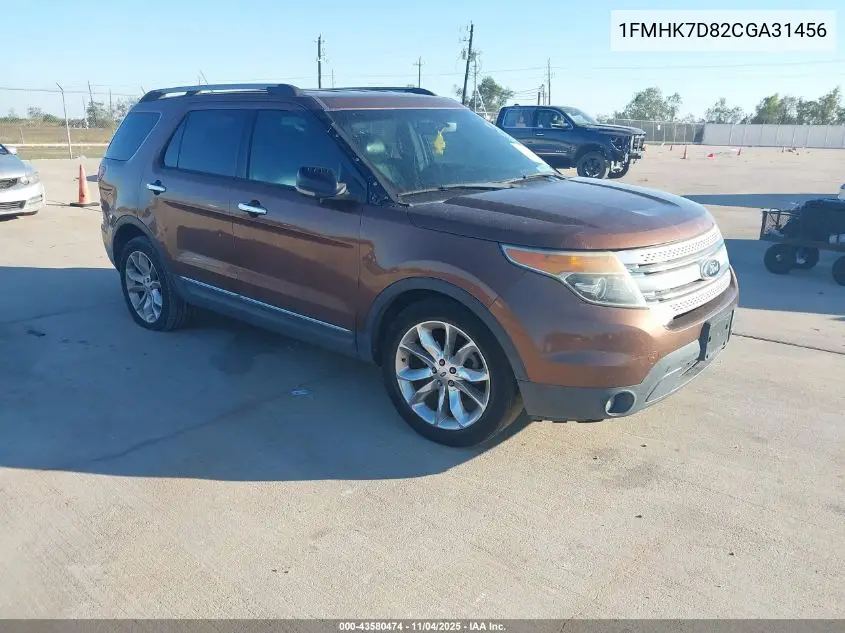 1FMHK7D82CGA31456 2012 Ford Explorer Xlt