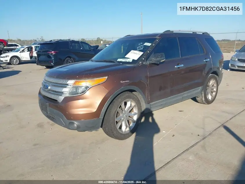 1FMHK7D82CGA31456 2012 Ford Explorer Xlt