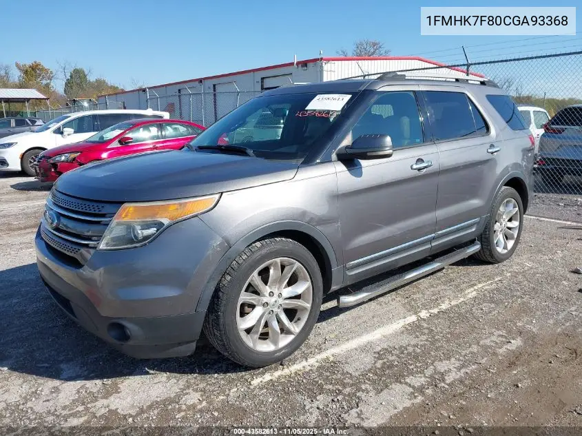 1FMHK7F80CGA93368 2012 Ford Explorer Limited