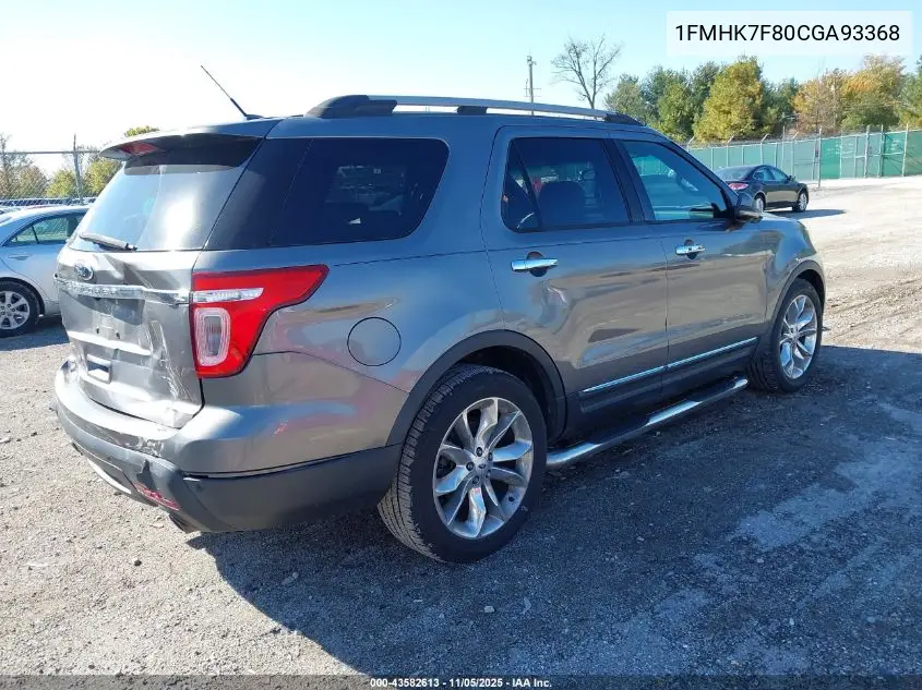 1FMHK7F80CGA93368 2012 Ford Explorer Limited