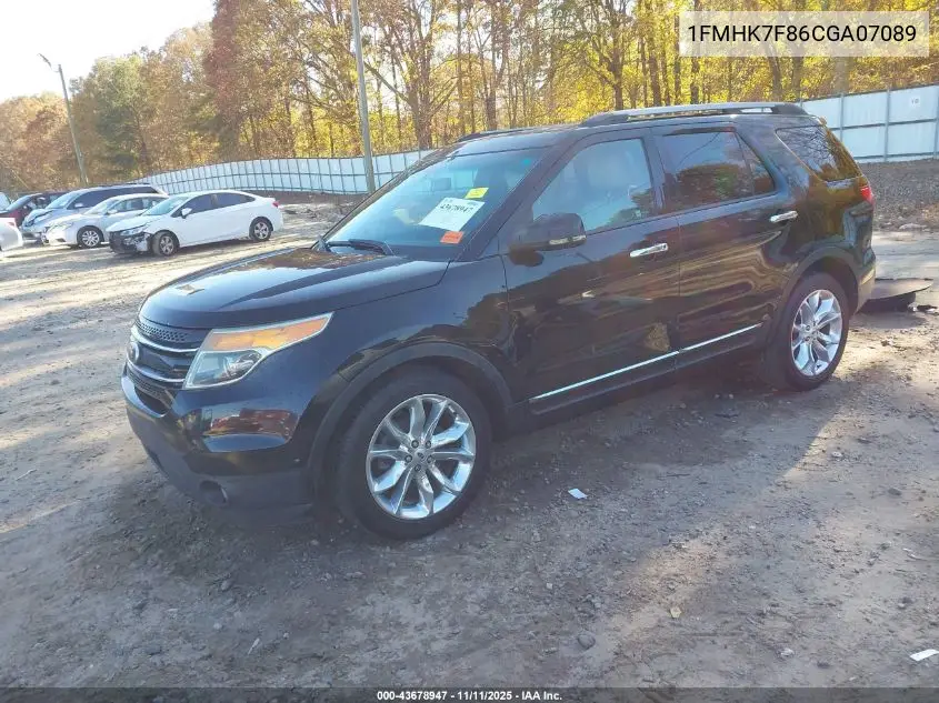 1FMHK7F86CGA07089 2012 Ford Explorer Limited