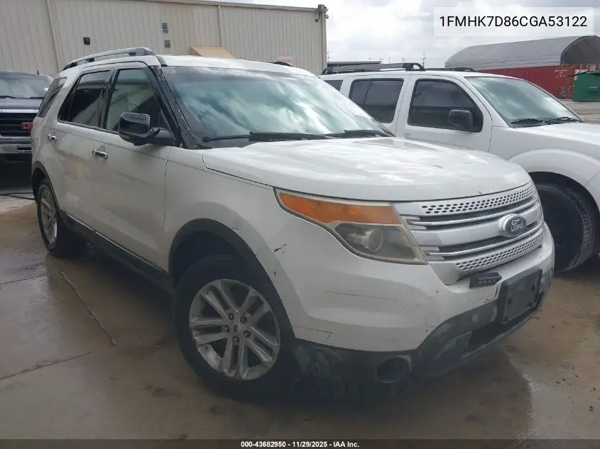 1FMHK7D86CGA53122 2012 Ford Explorer Xlt