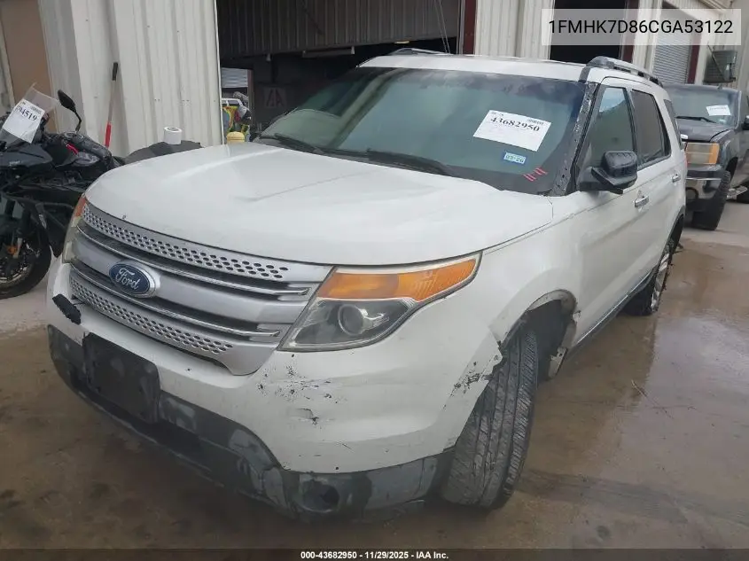 1FMHK7D86CGA53122 2012 Ford Explorer Xlt