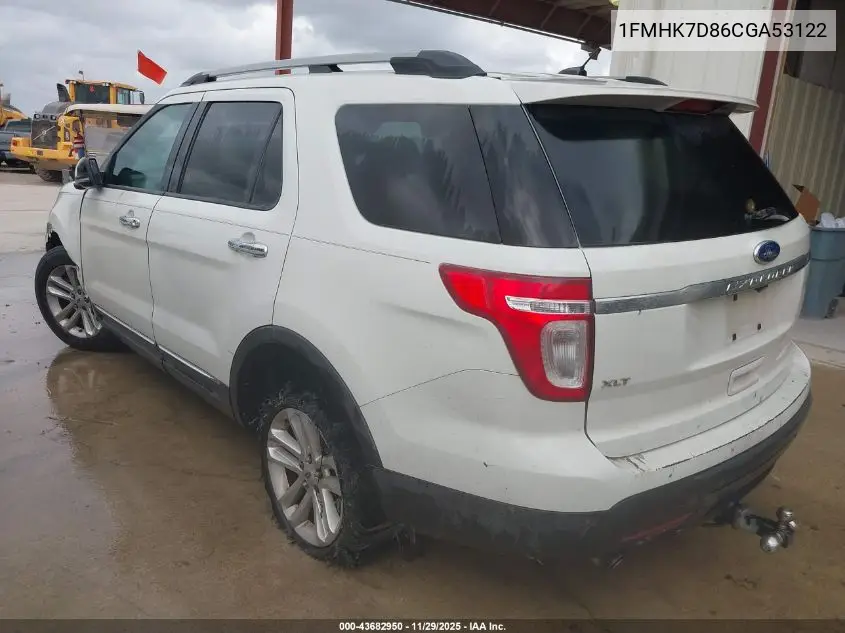 1FMHK7D86CGA53122 2012 Ford Explorer Xlt