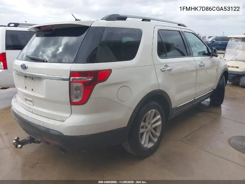 1FMHK7D86CGA53122 2012 Ford Explorer Xlt
