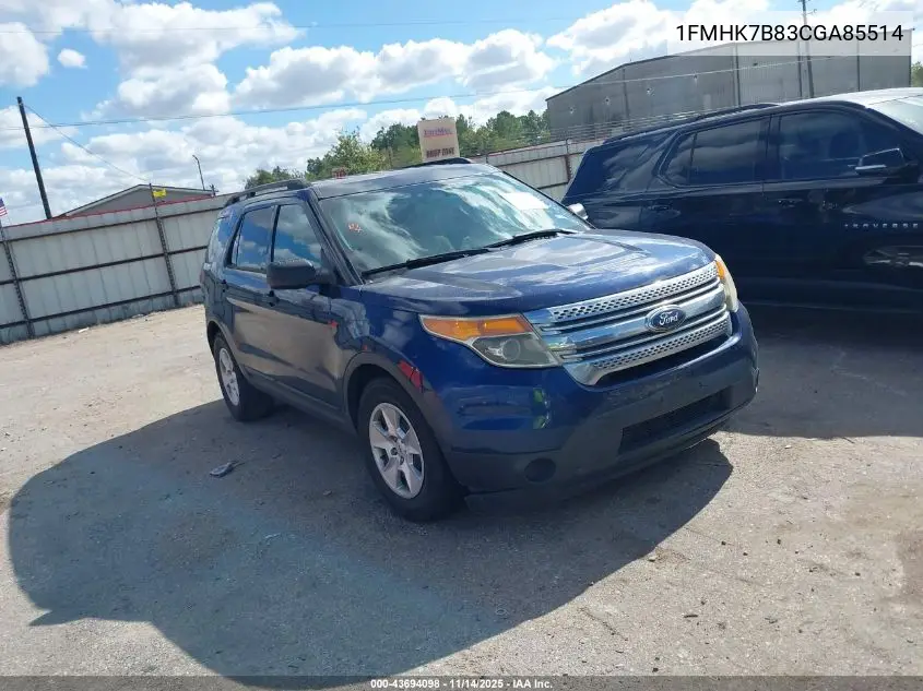 1FMHK7B83CGA85514 2012 Ford Explorer