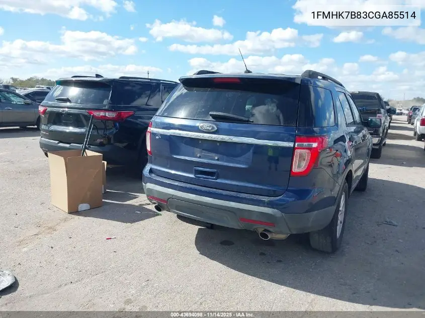 1FMHK7B83CGA85514 2012 Ford Explorer