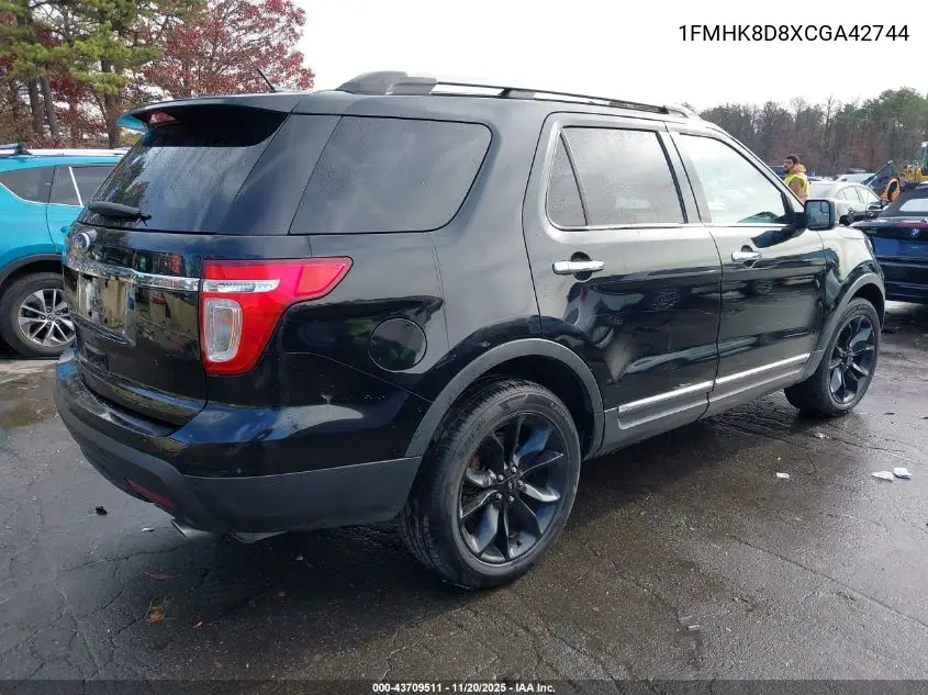 1FMHK8D8XCGA42744 2012 Ford Explorer Xlt