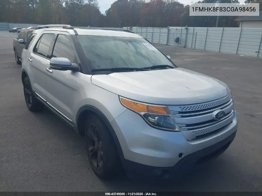 1FMHK8F83CGA98456 2012 Ford Explorer Limited