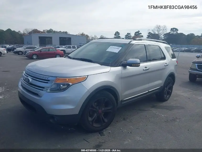 1FMHK8F83CGA98456 2012 Ford Explorer Limited
