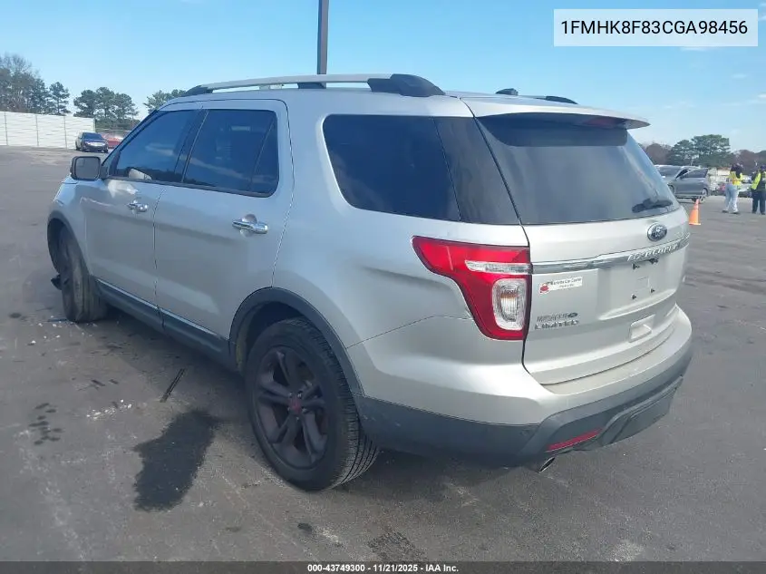 1FMHK8F83CGA98456 2012 Ford Explorer Limited