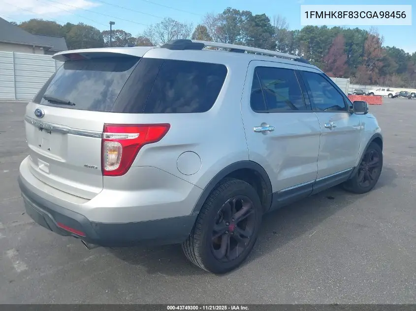 1FMHK8F83CGA98456 2012 Ford Explorer Limited