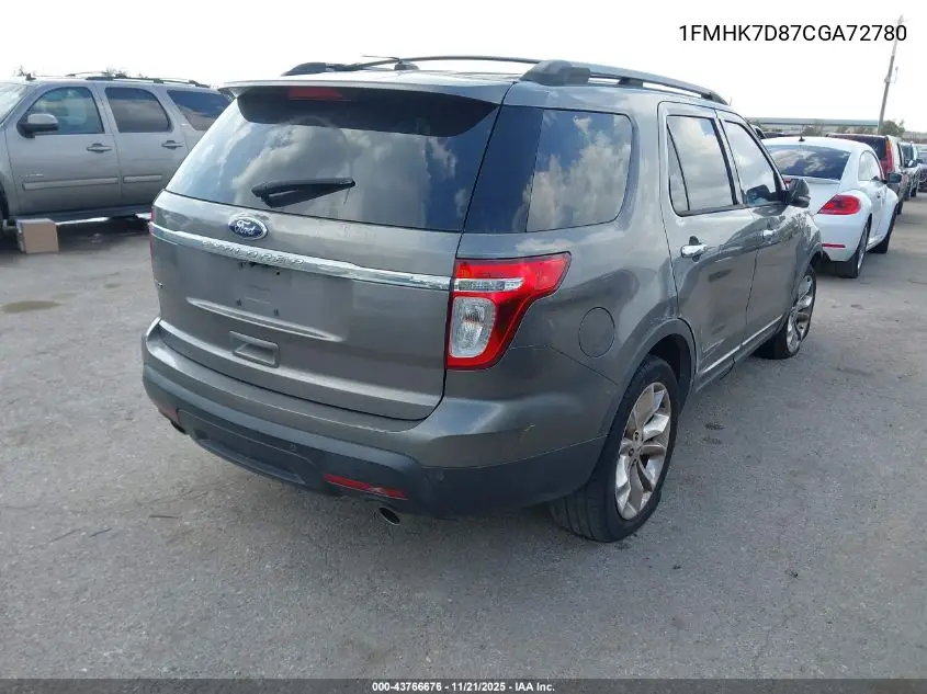 1FMHK7D87CGA72780 2012 Ford Explorer Xlt