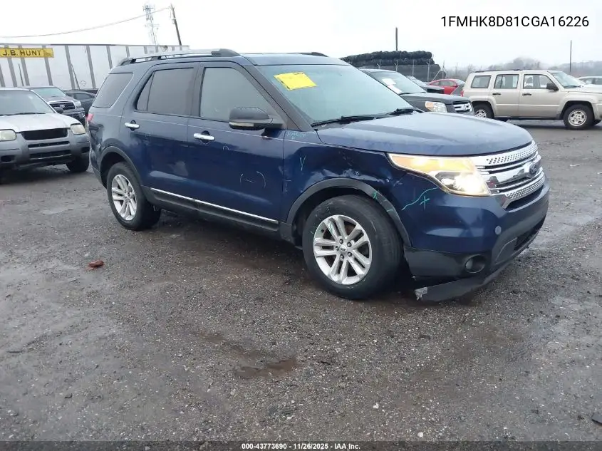 1FMHK8D81CGA16226 2012 Ford Explorer Xlt
