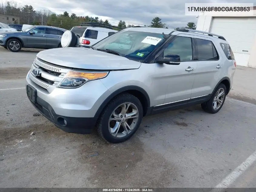 1FMHK8F80CGA53863 2012 Ford Explorer Limited
