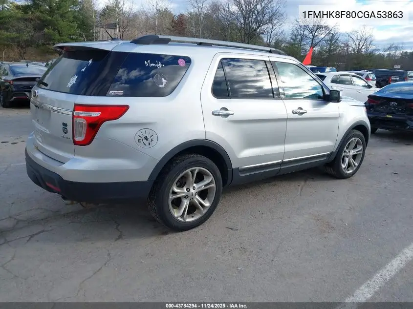 1FMHK8F80CGA53863 2012 Ford Explorer Limited