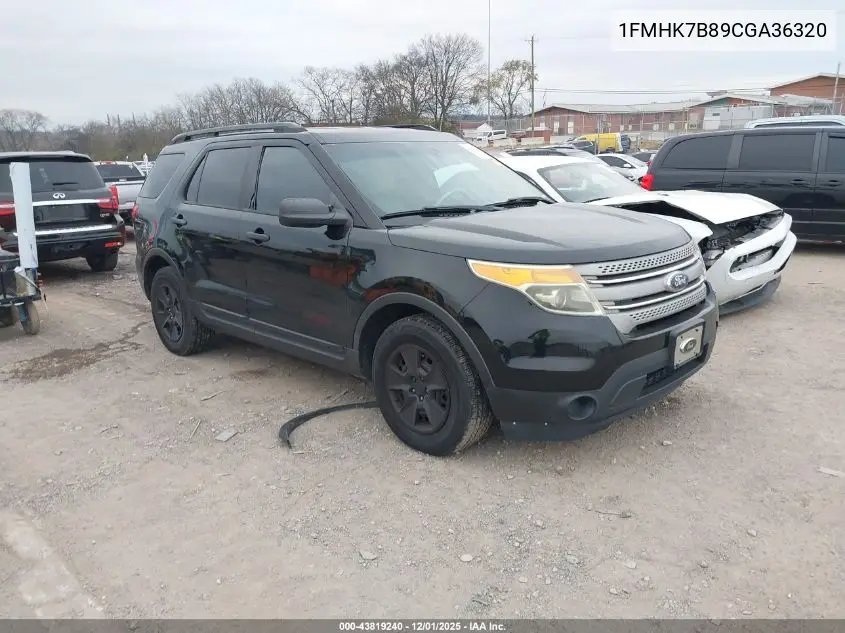 1FMHK7B89CGA36320 2012 Ford Explorer