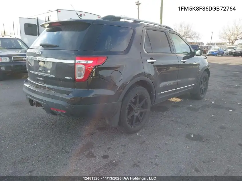 1FM5K8F86DGB72764 2013 Ford Explorer Limited