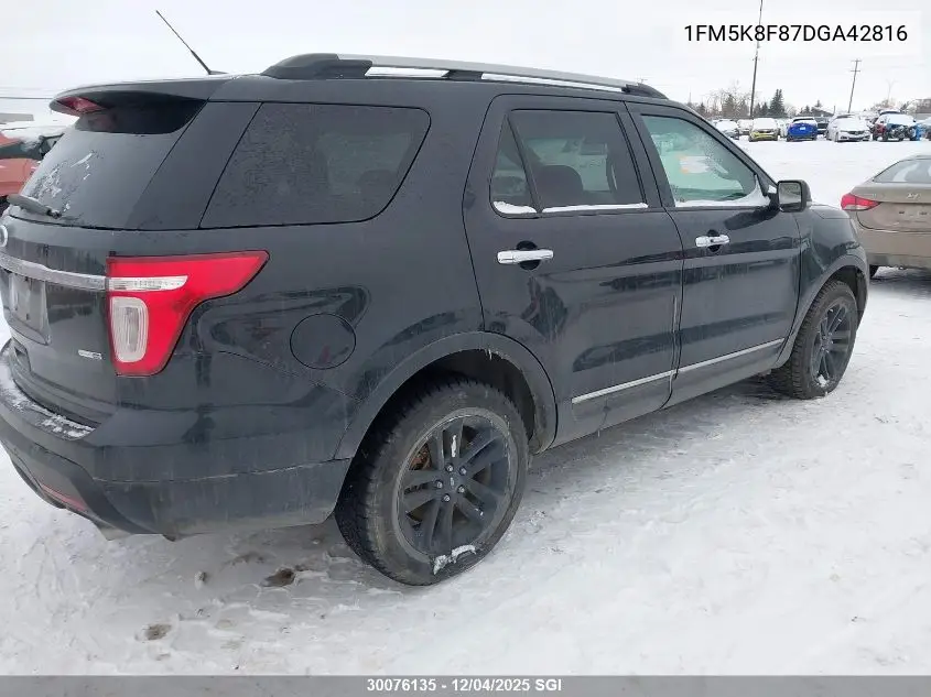 1FM5K8F87DGA42816 2013 Ford Explorer Limited