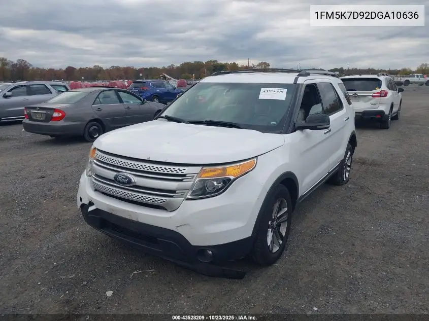 1FM5K7D92DGA10636 2013 Ford Explorer Xlt