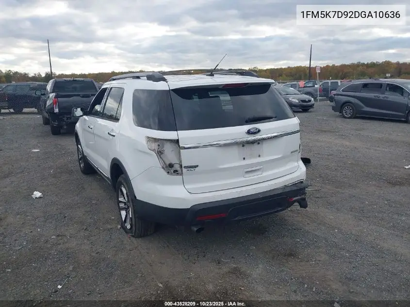 1FM5K7D92DGA10636 2013 Ford Explorer Xlt