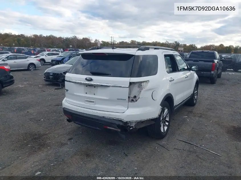 1FM5K7D92DGA10636 2013 Ford Explorer Xlt
