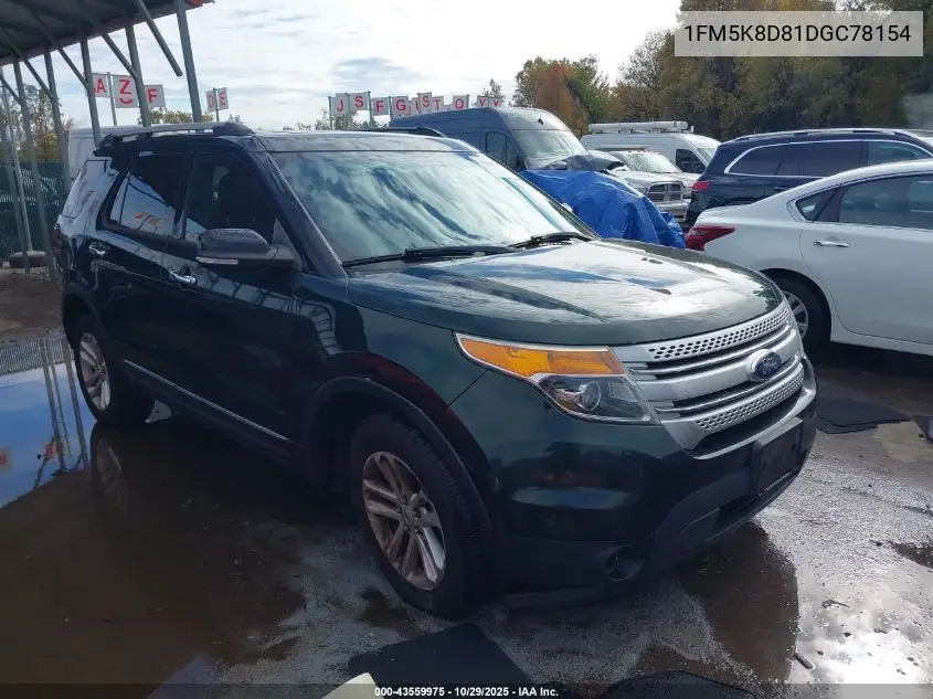 1FM5K8D81DGC78154 2013 Ford Explorer Xlt
