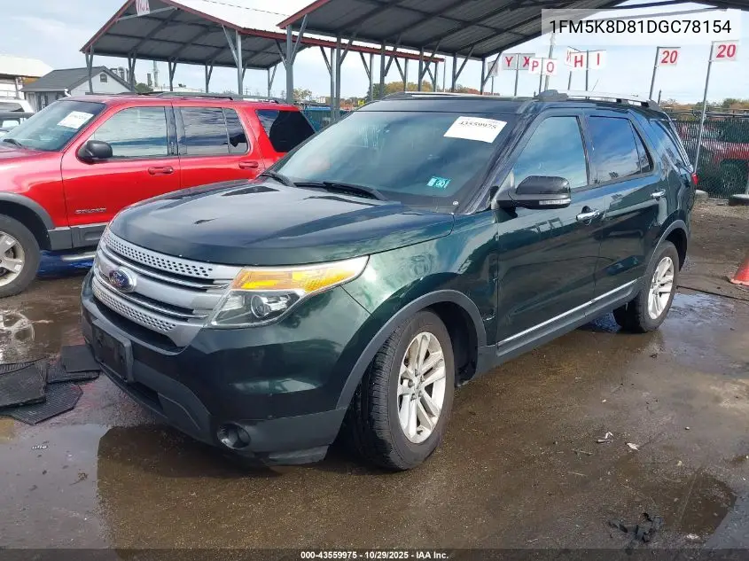 1FM5K8D81DGC78154 2013 Ford Explorer Xlt