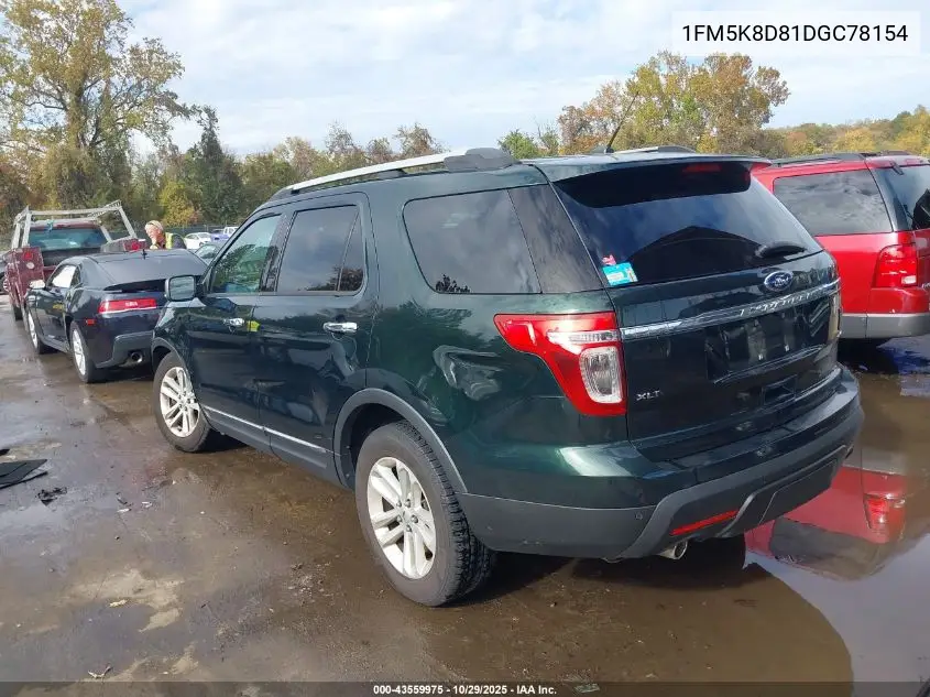1FM5K8D81DGC78154 2013 Ford Explorer Xlt