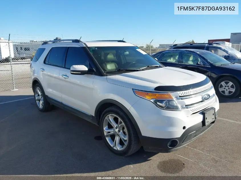 1FM5K7F87DGA93162 2013 Ford Explorer Limited