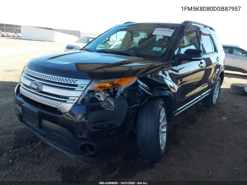 1FM5K8D80DGB87957 2013 Ford Explorer Xlt