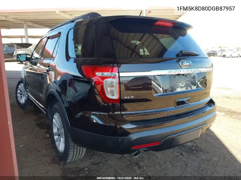 1FM5K8D80DGB87957 2013 Ford Explorer Xlt