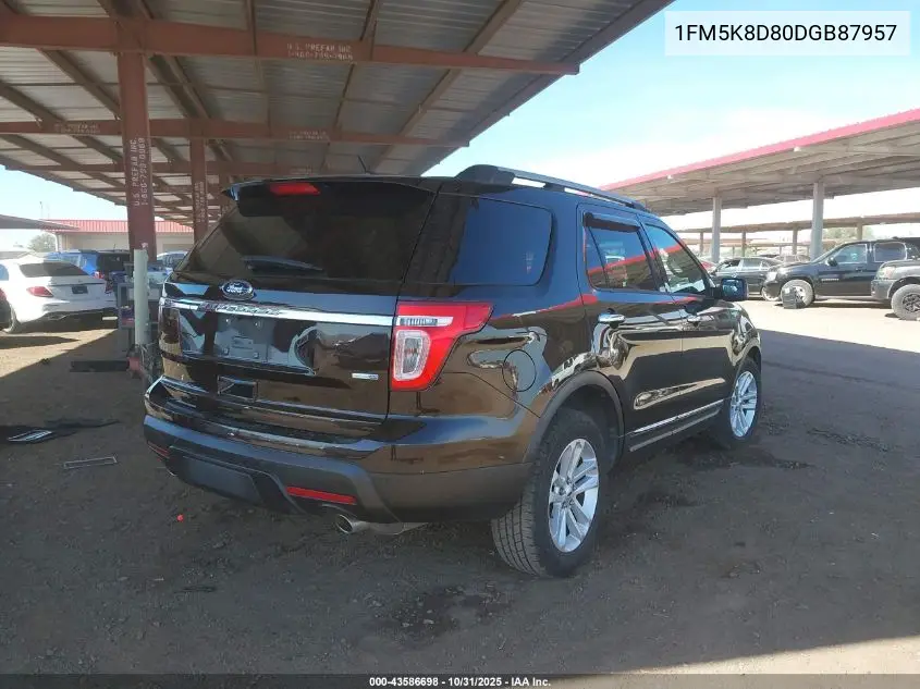 1FM5K8D80DGB87957 2013 Ford Explorer Xlt