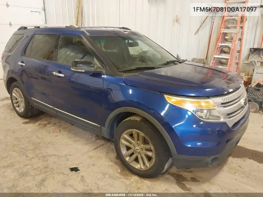 1FM5K7D81DGA17097 2013 Ford Explorer Xlt