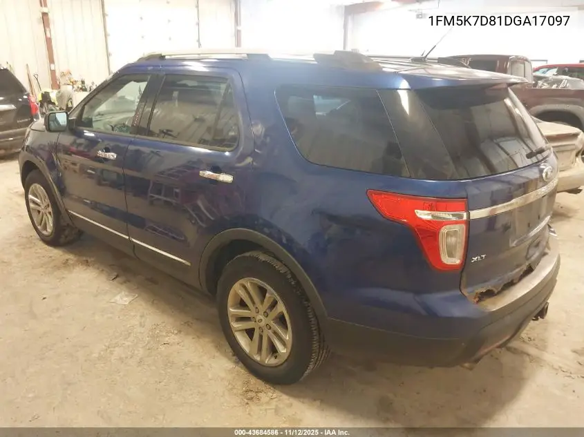 1FM5K7D81DGA17097 2013 Ford Explorer Xlt