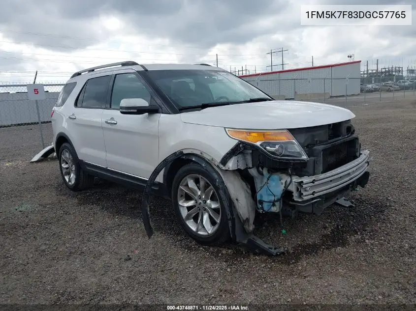 1FM5K7F83DGC57765 2013 Ford Explorer Limited