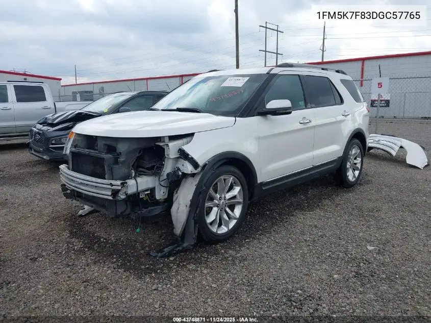 1FM5K7F83DGC57765 2013 Ford Explorer Limited