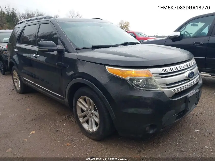 1FM5K7D83DGA18770 2013 Ford Explorer Xlt