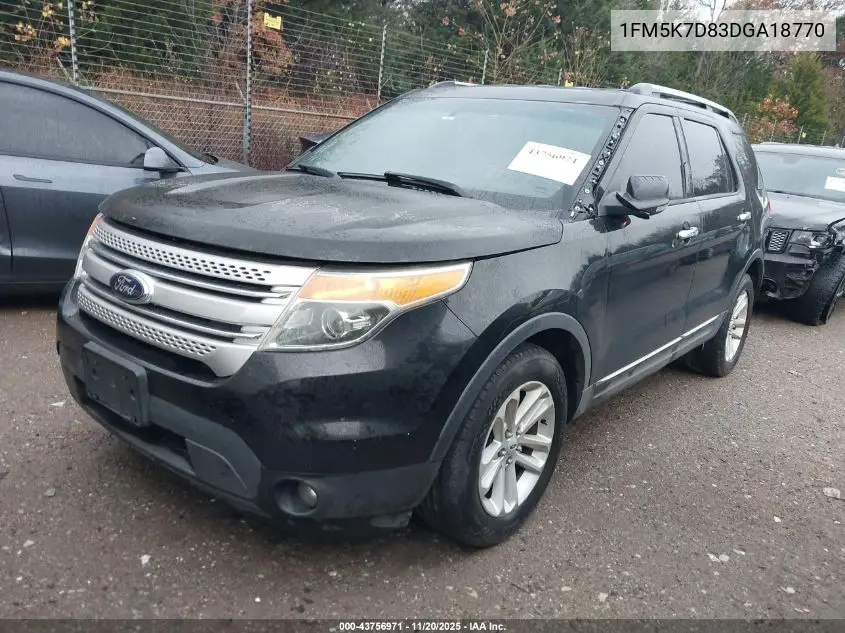 1FM5K7D83DGA18770 2013 Ford Explorer Xlt