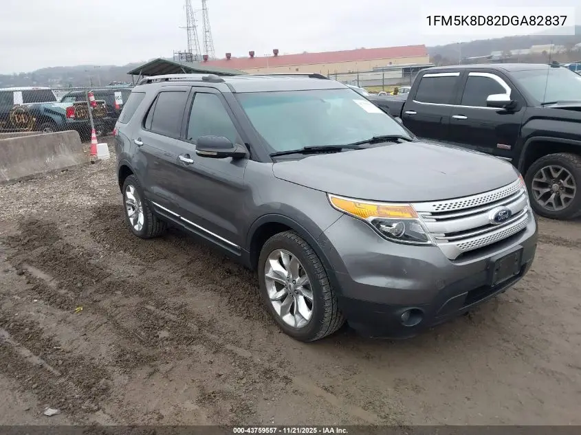 1FM5K8D82DGA82837 2013 Ford Explorer Xlt