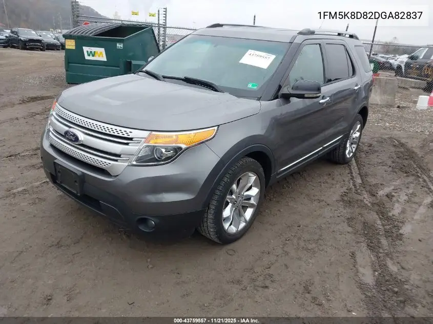 1FM5K8D82DGA82837 2013 Ford Explorer Xlt