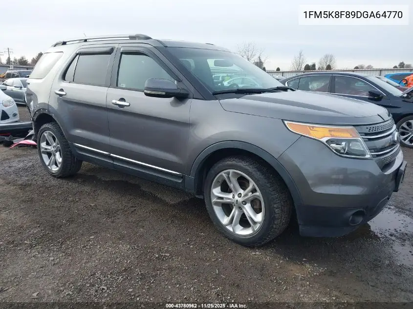1FM5K8F89DGA64770 2013 Ford Explorer Limited